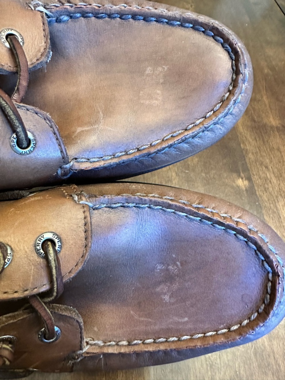 Sperry Top-Sider Mens Boat Shoes Leather Tan Brown Size 10 Classic Preppy - Picture 4 of 16